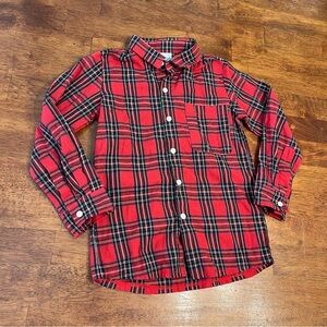 Busy bee Smocks red black plaid button down size 6
